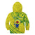 Kia Orana Cook Islands Kid Hoodie Turtle Yellow Green Polynesian Pattern LT01 - Polynesian Pride