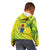 Kia Orana Cook Islands Kid Hoodie Turtle Yellow Green Polynesian Pattern LT01 - Polynesian Pride