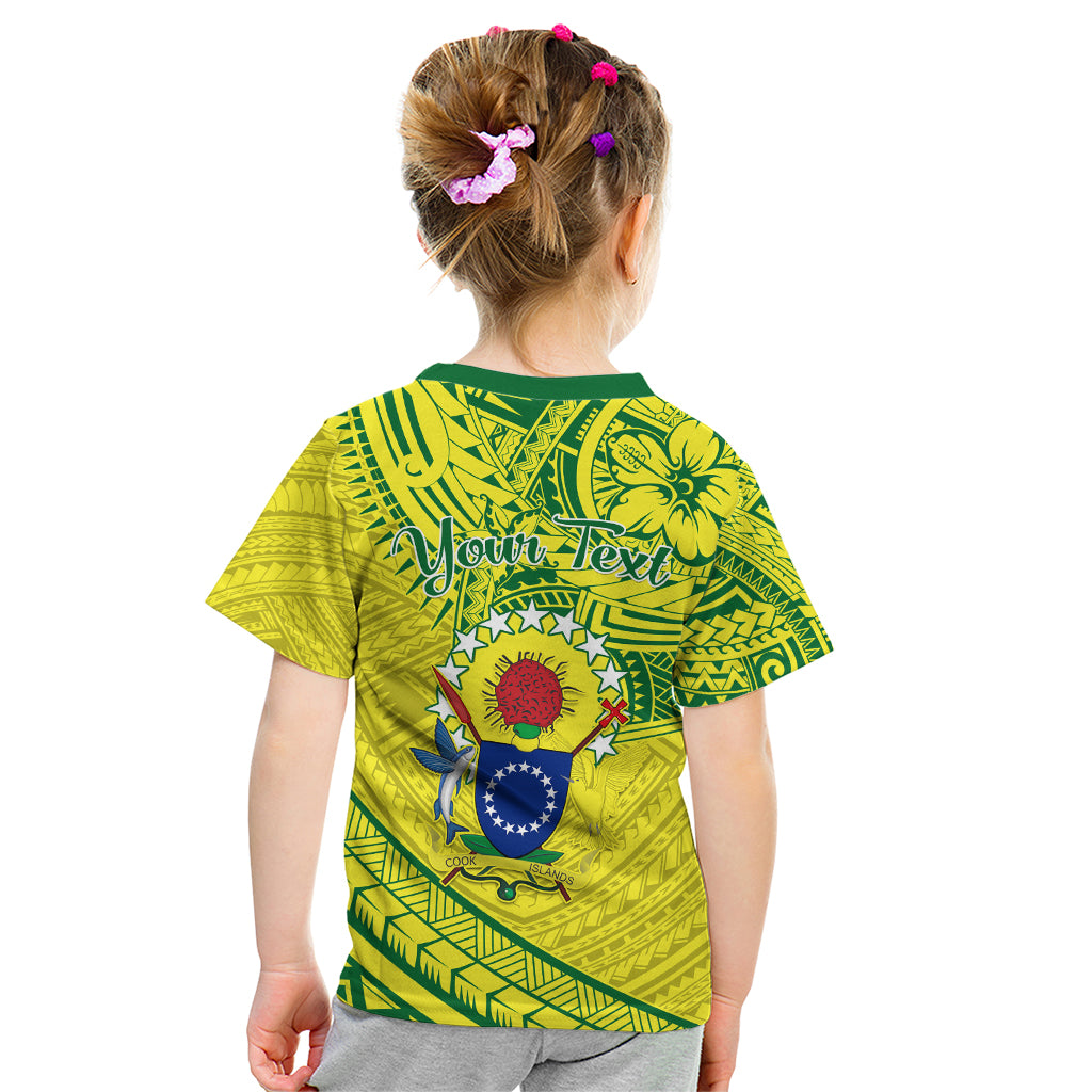 Kia Orana Cook Islands Kid T Shirt Turtle Yellow Green Polynesian Pattern LT01 - Polynesian Pride
