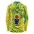 Kia Orana Cook Islands Long Sleeve Shirt Turtle Yellow Green Polynesian Pattern LT01 - Polynesian Pride