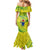 Kia Orana Cook Islands Mermaid Dress Turtle Yellow Green Polynesian Pattern LT01 - Polynesian Pride