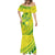 Kia Orana Cook Islands Mermaid Dress Turtle Yellow Green Polynesian Pattern LT01 - Polynesian Pride