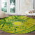 Kia Orana Cook Islands Round Carpet Turtle Yellow Green Polynesian Pattern LT01 - Polynesian Pride