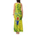 Kia Orana Cook Islands Tank Maxi Dress Turtle Yellow Green Polynesian Pattern LT01 - Polynesian Pride