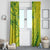 Kia Orana Cook Islands Window Curtain Turtle Yellow Green Polynesian Pattern LT01 - Polynesian Pride