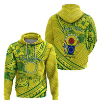 Kia Orana Cook Islands Zip Hoodie Turtle Yellow Green Polynesian Pattern LT01 - Polynesian Pride
