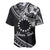 Kia Orana Cook Islands Baseball Jersey Circle Stars With Floral White Pattern LT01 - Polynesian Pride