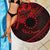 Kia Orana Cook Islands Beach Blanket Circle Stars With Floral Red Pattern LT01 - Polynesian Pride