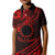 Kia Orana Cook Islands Kid Polo Shirt Circle Stars With Floral Red Pattern LT01 Kid Red - Polynesian Pride