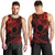 Kia Orana Cook Islands Men Tank Top Circle Stars With Floral Red Pattern LT01 - Polynesian Pride