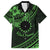 Kia Orana Cook Islands Family Matching Puletasi Dress and Hawaiian Shirt Circle Stars With Floral Green Pattern LT01