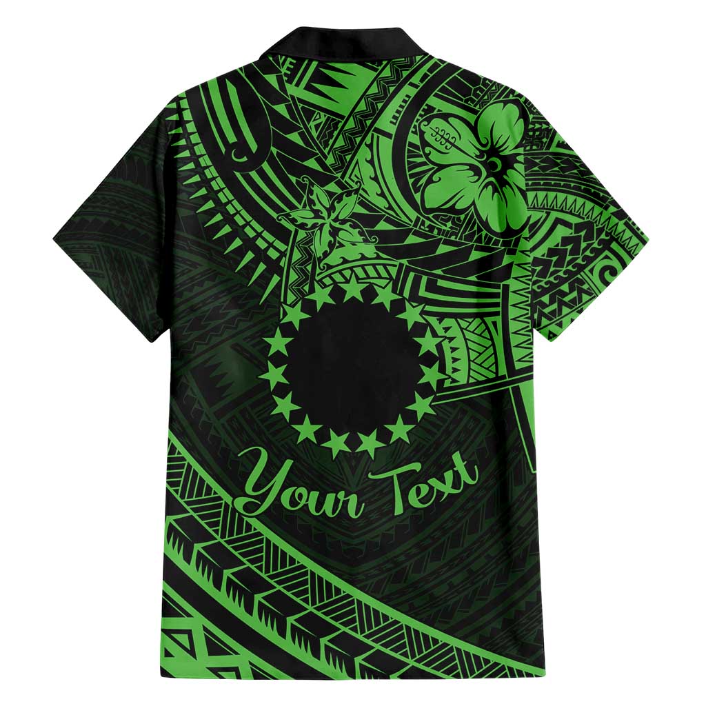 Kia Orana Cook Islands Hawaiian Shirt Circle Stars With Floral Green Pattern LT01 - Polynesian Pride