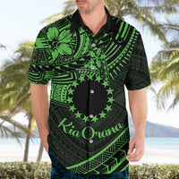 Kia Orana Cook Islands Hawaiian Shirt Circle Stars With Floral Green Pattern LT01 - Polynesian Pride