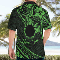 Kia Orana Cook Islands Hawaiian Shirt Circle Stars With Floral Green Pattern LT01 - Polynesian Pride