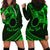 Kia Orana Cook Islands Hoodie Dress Circle Stars With Floral Green Pattern LT01 - Polynesian Pride