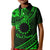 Kia Orana Cook Islands Kid Polo Shirt Circle Stars With Floral Green Pattern LT01 Kid Green - Polynesian Pride
