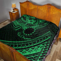 Kia Orana Cook Islands Quilt Circle Stars With Floral Green Pattern LT01