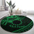 Kia Orana Cook Islands Round Carpet Circle Stars With Floral Green Pattern LT01