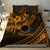 Kia Orana Cook Islands Bedding Set Circle Stars With Floral Gold Pattern LT01 - Polynesian Pride