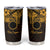Kia Orana Cook Islands Tumbler Cup Circle Stars With Floral Gold Pattern