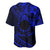 Kia Orana Cook Islands Baseball Jersey Circle Stars With Floral Navy Blue Pattern LT01 - Polynesian Pride