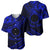 Kia Orana Cook Islands Baseball Jersey Circle Stars With Floral Navy Blue Pattern LT01 - Polynesian Pride