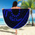 Kia Orana Cook Islands Beach Blanket Circle Stars With Floral Navy Blue Pattern LT01 - Polynesian Pride