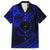 Kia Orana Cook Islands Family Matching Short Sleeve Bodycon Dress and Hawaiian Shirt Circle Stars With Floral Navy Blue Pattern LT01 Dad's Shirt - Short Sleeve Blue - Polynesian Pride