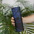 Kia Orana Cook Islands Skinny Tumbler Circle Stars With Floral Navy Blue Pattern