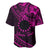 Kia Orana Cook Islands Baseball Jersey Circle Stars With Floral Pink Pattern LT01 - Polynesian Pride