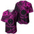 Kia Orana Cook Islands Baseball Jersey Circle Stars With Floral Pink Pattern LT01 - Polynesian Pride