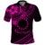 Kia Orana Cook Islands Polo Shirt Circle Stars With Floral Pink Pattern LT01 Pink - Polynesian Pride