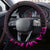 Kia Orana Cook Islands Steering Wheel Cover Circle Stars With Floral Pink Pattern LT01 - Polynesian Pride