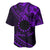 Kia Orana Cook Islands Baseball Jersey Circle Stars With Floral Purple Pattern LT01 - Polynesian Pride