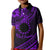 Kia Orana Cook Islands Kid Polo Shirt Circle Stars With Floral Purple Pattern LT01 Kid Purple - Polynesian Pride
