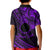 Kia Orana Cook Islands Kid Polo Shirt Circle Stars With Floral Purple Pattern LT01 - Polynesian Pride