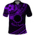Kia Orana Cook Islands Polo Shirt Circle Stars With Floral Purple Pattern LT01 Purple - Polynesian Pride