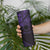 Kia Orana Cook Islands Skinny Tumbler Circle Stars With Floral Purple Pattern