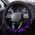 Kia Orana Cook Islands Steering Wheel Cover Circle Stars With Floral Purple Pattern LT01 - Polynesian Pride