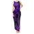 Kia Orana Cook Islands Tank Maxi Dress Circle Stars With Floral Purple Pattern LT01 Women Purple - Polynesian Pride