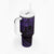 Kia Orana Cook Islands Tumbler With Handle Circle Stars With Floral Purple Pattern