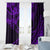 Kia Orana Cook Islands Window Curtain Circle Stars With Floral Purple Pattern LT01 - Polynesian Pride