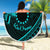 Kia Orana Cook Islands Beach Blanket Circle Stars With Floral Turquoise Pattern LT01 - Polynesian Pride