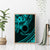 Kia Orana Cook Islands Canvas Wall Art Circle Stars With Floral Turquoise Pattern LT01 - Polynesian Pride