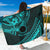 Kia Orana Cook Islands Sarong Circle Stars With Floral Turquoise Pattern LT01 One Size 44 x 66 inches Turquoise - Polynesian Pride