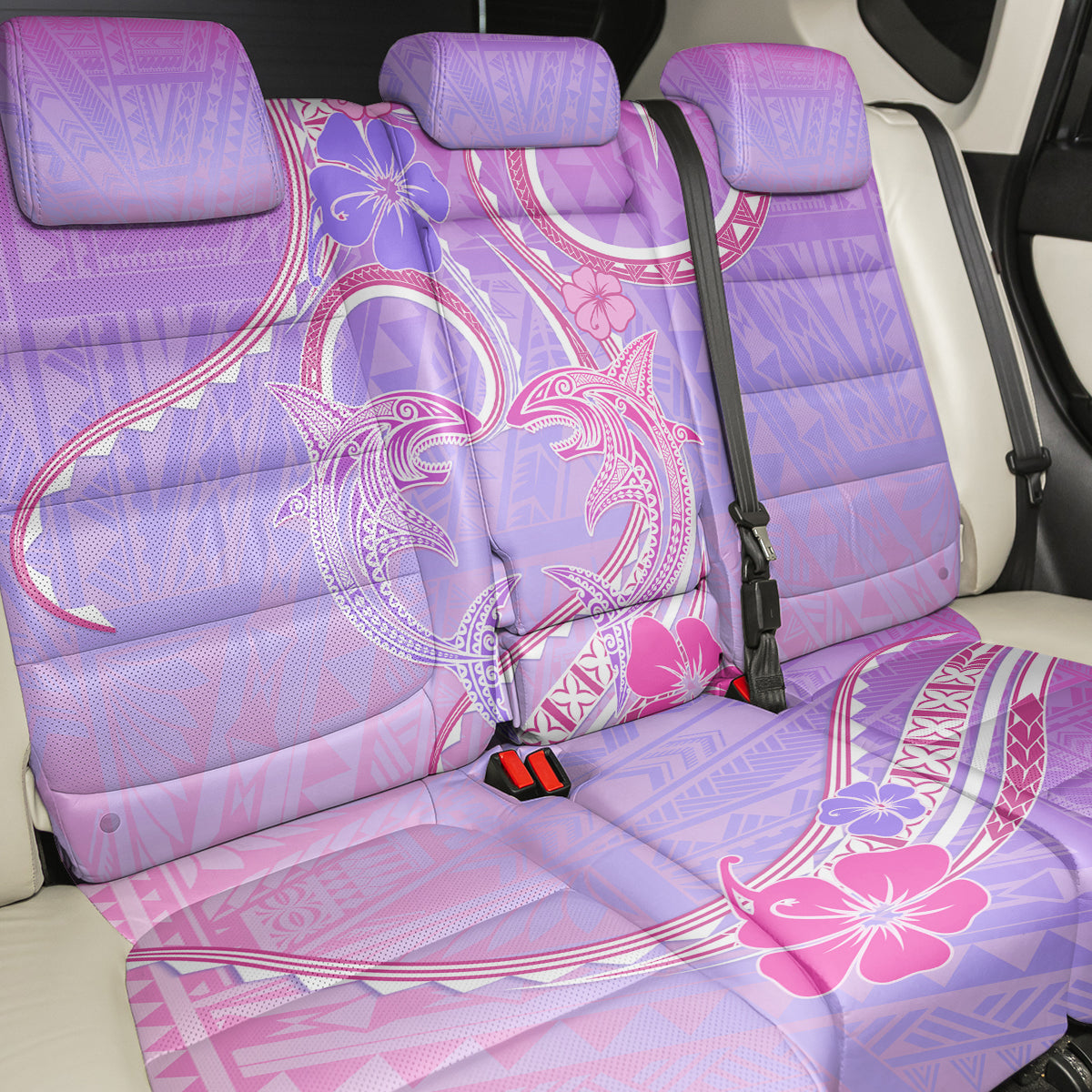 Polynesian Shark Valentine Back Car Seat Cover Sweet Unique Version LT01