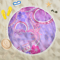Polynesian Shark Valentine Beach Blanket Sweet Unique Version LT01 One Size 150cm Pink - Polynesian Pride