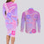 Polynesian Shark Valentine Couples Matching Long Sleeve Bodycon Dress and Long Sleeve Button Shirt Sweet Unique Version LT01 - Polynesian Pride