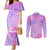 Polynesian Shark Valentine Couples Matching Mermaid Dress and Long Sleeve Button Shirt Sweet Unique Version LT01 Pink - Polynesian Pride