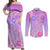 Polynesian Shark Valentine Couples Matching Off Shoulder Maxi Dress and Long Sleeve Button Shirt Sweet Unique Version LT01 Pink - Polynesian Pride